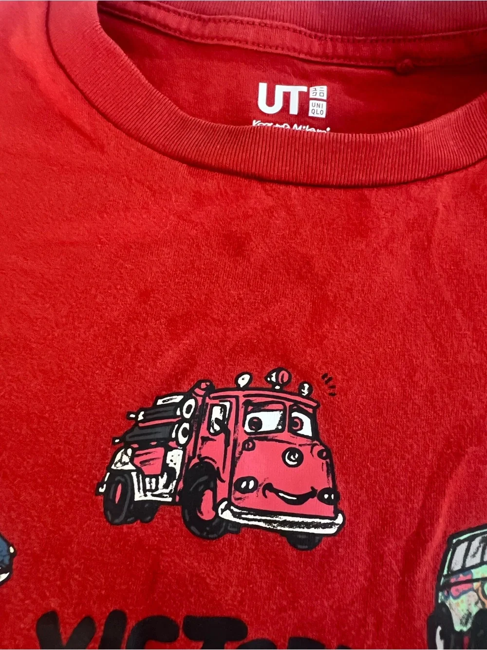 Uniqlo 3-Piece Kids Tee Lot-Bundle — Cars, Baymax, Donald Duck